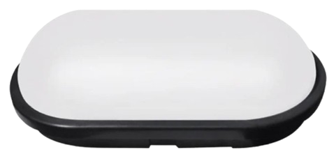 Black Oval LED Day Light Bulkhead 15 Watts