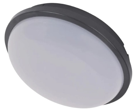 Round Black Warm White LED Bulkhead 20 Watts