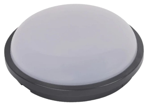 Round Black LED Warm White Bulkhead 15 Watts