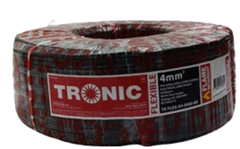 Flexible 4 core 4.0mm - Black cable