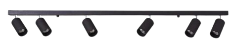 Spotlight Six Light Black Bar