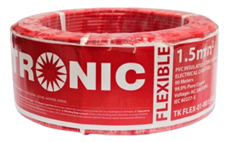 Flexible Single Core Cable – 1.5mm² Red, 90 Meters