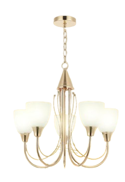 Chandelier Light Pendant Lamp Golden E27 Bulb 5 Lamp